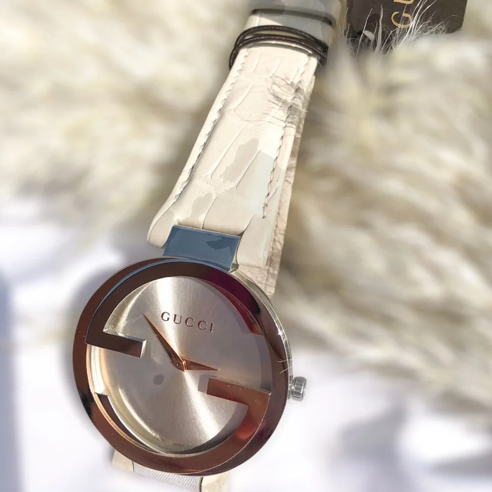 🆕 GUCCI 18k GOLD INTERLOCKING G WATCH